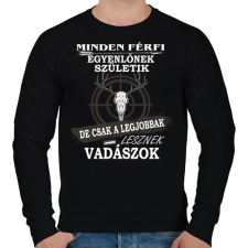 PRINTFASHION Vadásznak születni kell - Férfi pulóver - Fekete férfi pulóver, kardigán