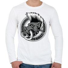 PRINTFASHION Vaddisznó - Férfi hosszú ujjú póló - Fehér férfi póló