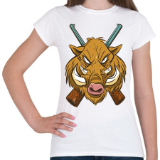 PRINTFASHION Vaddisznó - Női póló - Fehér női póló