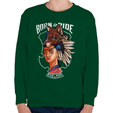 PRINTFASHION Vadnyugat - Gyerek pulóver - Sötétzöld