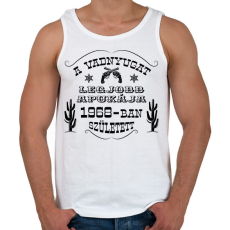 PRINTFASHION Vadnyugat legjobb apukája - Évszámmal - Férfi atléta - Fehér