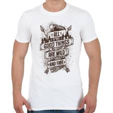 PRINTFASHION Vadon és szabadon - Férfi póló - Fehér férfi póló