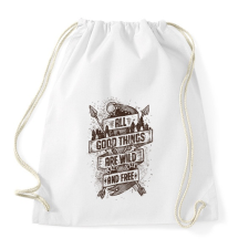 PRINTFASHION Vadon és szabadon - Sportzsák, Tornazsák - Fehér tornazsák