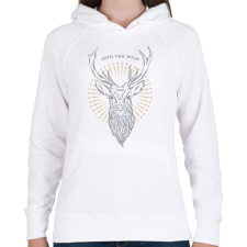 PRINTFASHION Vadonban - Női kapucnis pulóver - Fehér női pulóver, kardigán