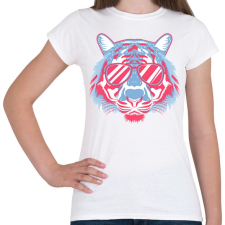 PRINTFASHION Vagány tigris - Női póló - Fehér női póló