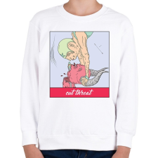 PRINTFASHION Vágd el a torkát - Gyerek pulóver - Fehér gyerek pulóver, kardigán