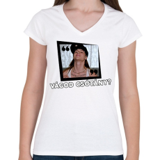 PRINTFASHION Vágod csótány? - Női V-nyakú póló - Fehér