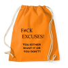 PRINTFASHION Vagy akarod vagy nem. Semmi kifogás. - Sportzsák, Tornazsák - Narancssárga