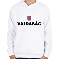 PRINTFASHION Vajdaság - Gyerek kapucnis pulóver - Fehér