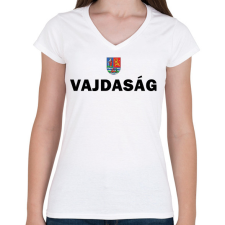 PRINTFASHION Vajdaság - Női V-nyakú póló - Fehér női póló