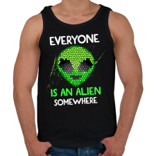 PRINTFASHION Valahol mindenki egy Alien - Férfi atléta - Fekete atléta, trikó
