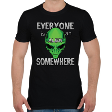 PRINTFASHION Valahol mindenki egy Alien - Férfi póló - Fekete férfi póló