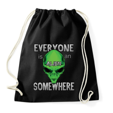 PRINTFASHION Valahol mindenki egy Alien - Sportzsák, Tornazsák - Fekete tornazsák