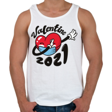 PRINTFASHION Valentin nap 2021 - Férfi atléta - Fehér