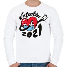 PRINTFASHION Valentin nap 2021 - Férfi pulóver - Fehér