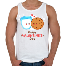 PRINTFASHION Valentin nap - Férfi atléta - Fehér