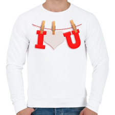 PRINTFASHION Valentin nap - Férfi pulóver - Fehér férfi pulóver, kardigán