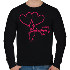 PRINTFASHION Valentin nap - Férfi pulóver - Fekete férfi pulóver, kardigán