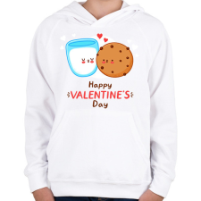 PRINTFASHION Valentin nap - Gyerek kapucnis pulóver - Fehér gyerek pulóver, kardigán