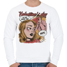 PRINTFASHION Valentin nap - hadd imádjalak - nope - Férfi pulóver - Fehér férfi pulóver, kardigán