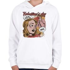 PRINTFASHION Valentin nap - hadd imádjalak - nope - Gyerek kapucnis pulóver - Fehér gyerek pulóver, kardigán