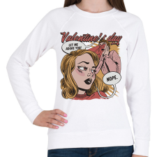 PRINTFASHION Valentin nap - hadd imádjalak - nope - Női pulóver - Fehér női pulóver, kardigán
