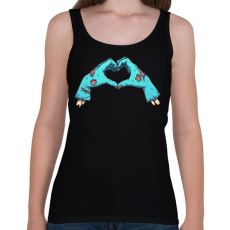 PRINTFASHION Valentin szív zombi - Női atléta - Fekete