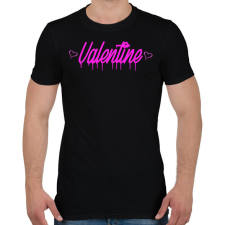 PRINTFASHION valentine - Férfi póló - Fekete férfi póló