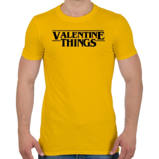 PRINTFASHION Valentine Things - Férfi póló - Sárga