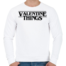 PRINTFASHION Valentine Things - Férfi pulóver - Fehér férfi pulóver, kardigán
