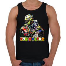 PRINTFASHION Valentino Rossi - The Doctor - Férfi atléta - Fekete atléta, trikó