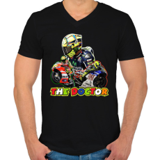 PRINTFASHION Valentino Rossi - The Doctor - Férfi V-nyakú póló - Fekete