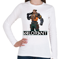PRINTFASHION Valorant Breach - Női hosszú ujjú póló - Fehér női póló