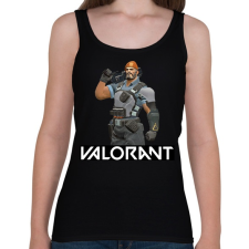 PRINTFASHION Valorant Brimstone - Női atléta - Fekete női trikó