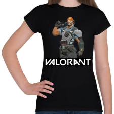 PRINTFASHION Valorant Brimstone - Női póló - Fekete női póló