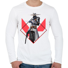 PRINTFASHION Valorant Cypher - Férfi hosszú ujjú póló - Fehér férfi póló