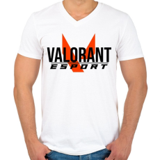 PRINTFASHION valorant e sport - Férfi V-nyakú póló - Fehér