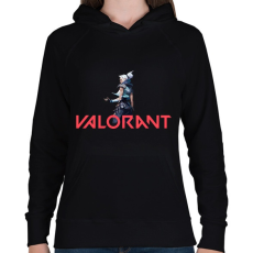 PRINTFASHION Valorant - Női kapucnis pulóver - Fekete
