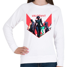 PRINTFASHION Valorant - Női pulóver - Fehér női pulóver, kardigán