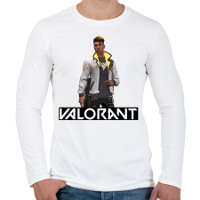 PRINTFASHION Valorant Phoenix - Férfi hosszú ujjú póló - Fehér férfi póló