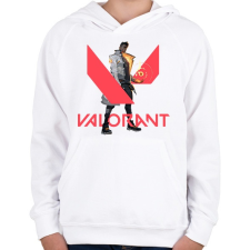PRINTFASHION Valorant Phoenix - Gyerek kapucnis pulóver - Fehér gyerek pulóver, kardigán