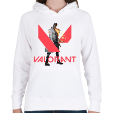 PRINTFASHION Valorant Phoenix - Női kapucnis pulóver - Fehér női pulóver, kardigán