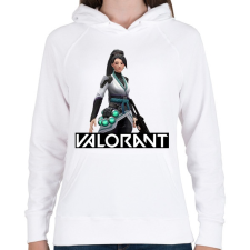 PRINTFASHION Valorant Sage - Női kapucnis pulóver - Fehér női pulóver, kardigán