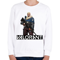 PRINTFASHION Valorant Sova - Gyerek pulóver - Fehér