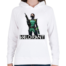 PRINTFASHION Valorant Viper - Női kapucnis pulóver - Fehér