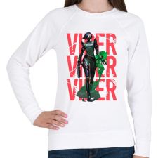 PRINTFASHION Valorant Viper - Női pulóver - Fehér női pulóver, kardigán