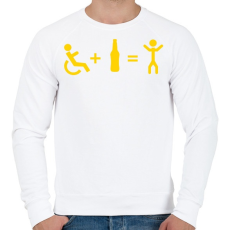 PRINTFASHION Valóságos csoda - Férfi pulóver - Fehér