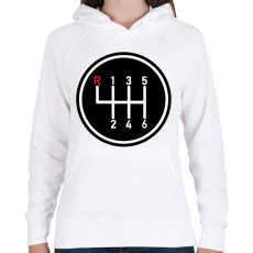 PRINTFASHION Váltóbox - Női kapucnis pulóver - Fehér