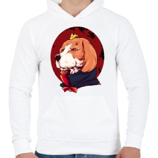 PRINTFASHION Vámpír minta - Férfi kapucnis pulóver - Fehér férfi pulóver, kardigán