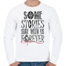 PRINTFASHION Vámpír Naplók - Some stories - Férfi pulóver - Fehér